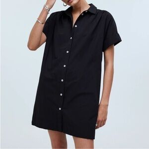 Madewell Black Button-Up Dress